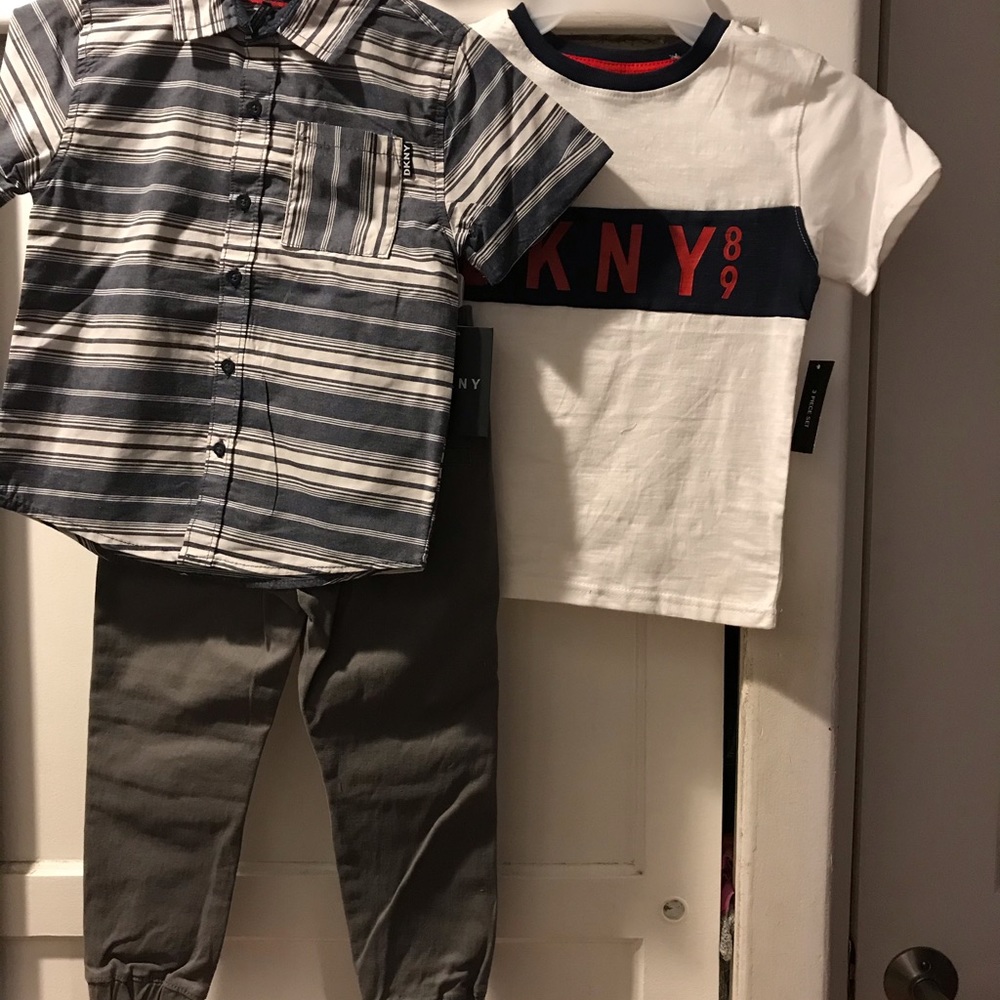 DKNY boy hoodie sweater set